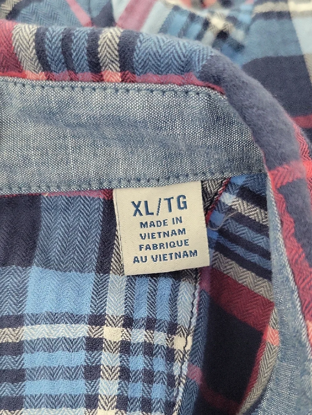 Tommy Bahama Blue Red Plaid Short Sleeve Button‎ Down Size XL